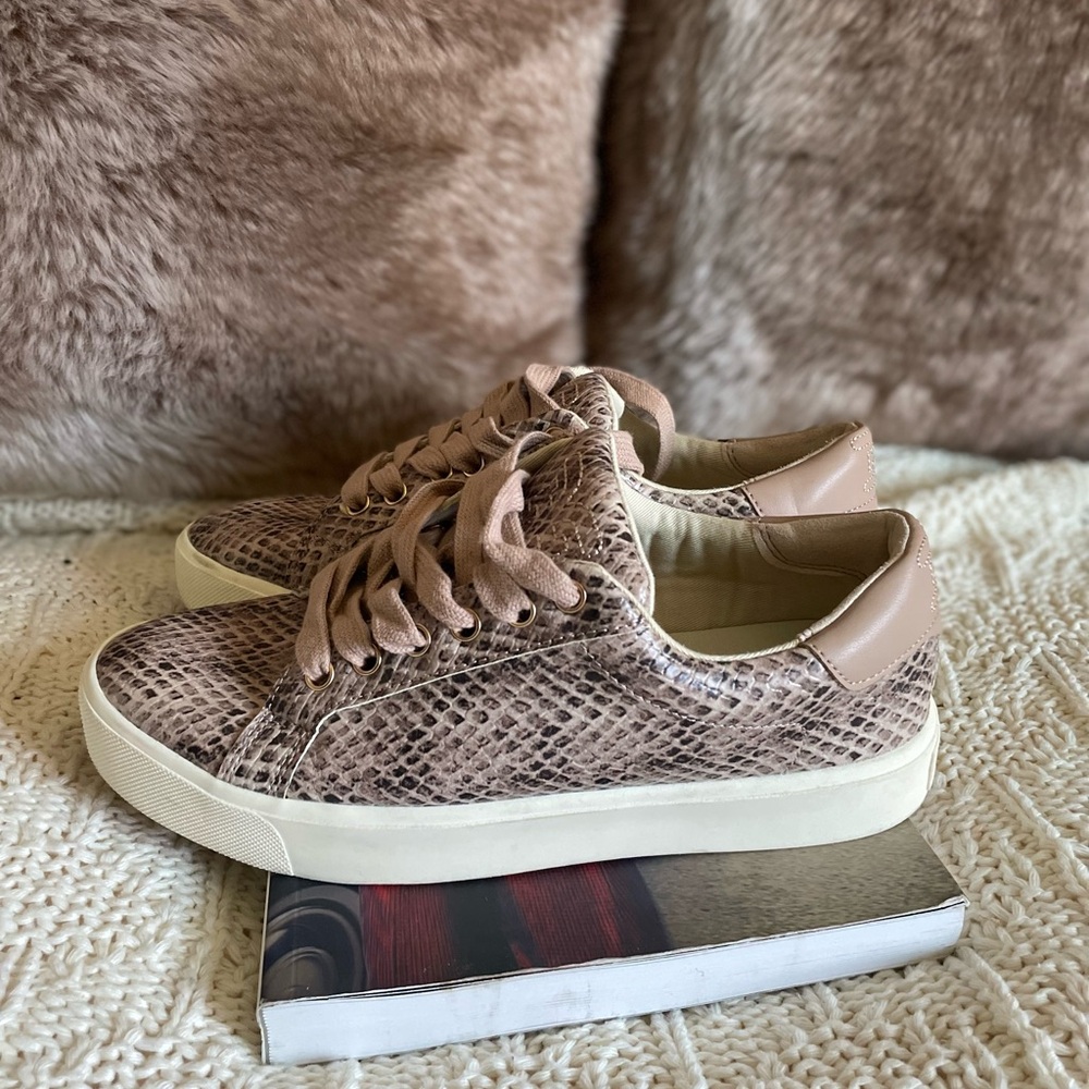 Sam Edelman Neutral snake print Ethyl sneakers